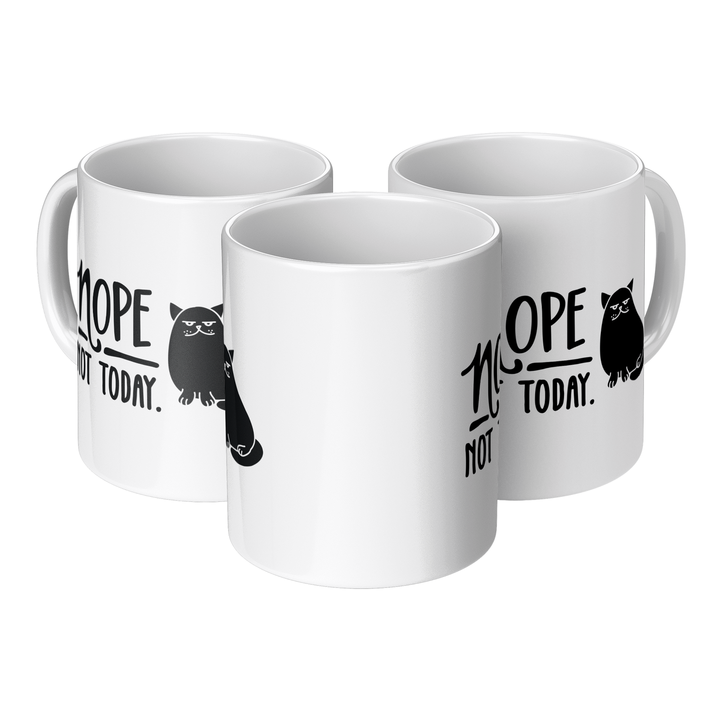 Nope Not Today Cat Mug – 11 oz Ceramic Mug