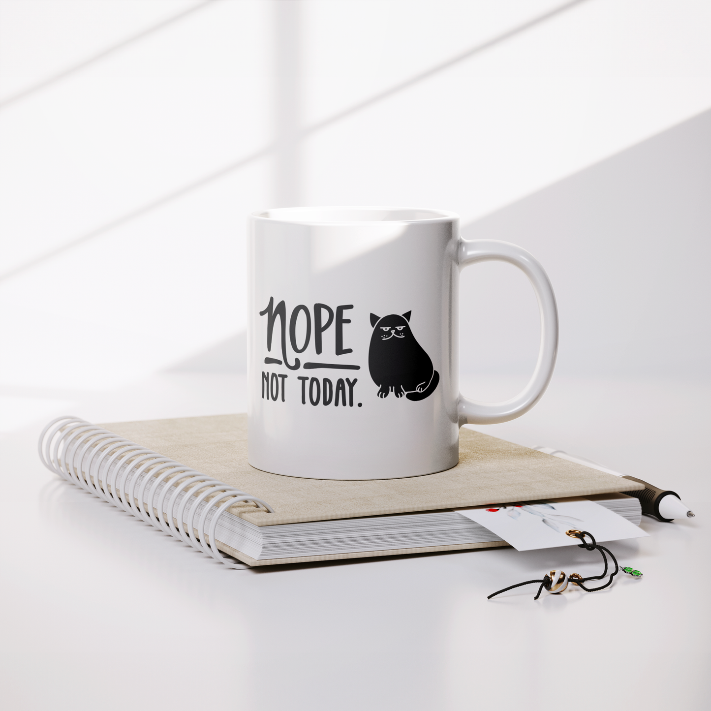 Nope Not Today Cat Mug – 11 oz Ceramic Mug