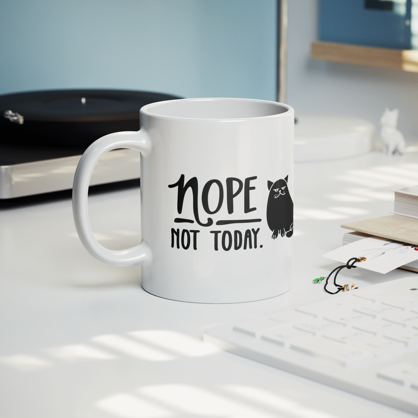 Nope Not Today Cat Mug – 11 oz Ceramic Mug