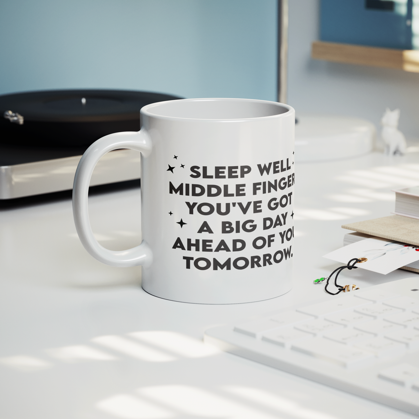 Sleep Well Middle Finger – 11oz Ceramic Mug